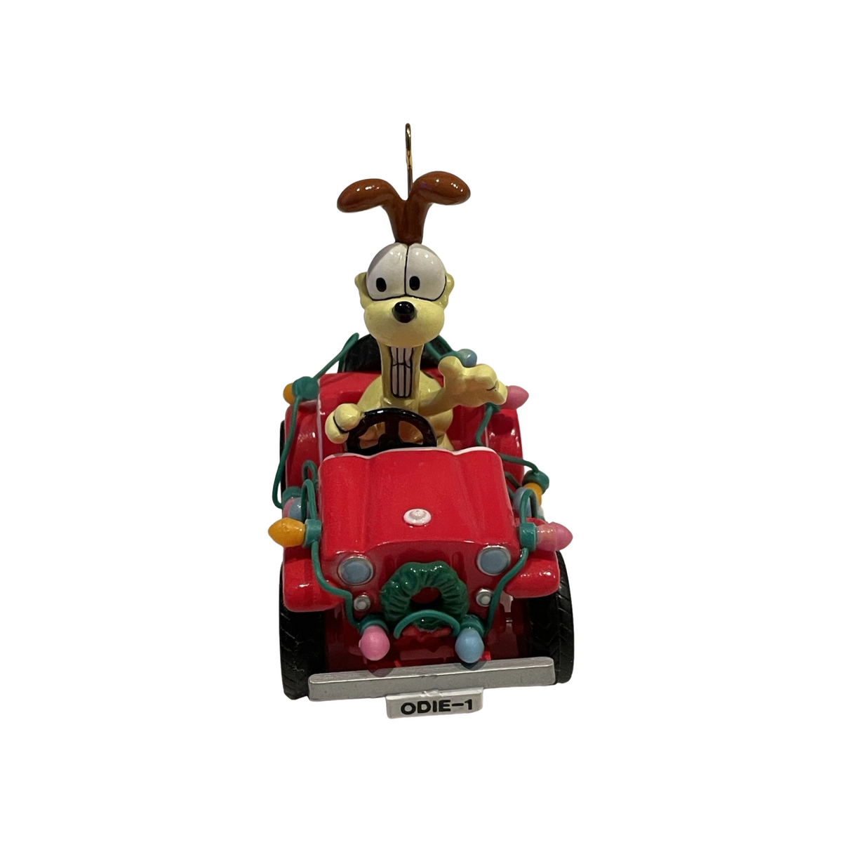 1990 4x4 Holiday Fun - Third Issue in the "Here Comes ODIE" Series Enesco Ornament (Garfield) 580783 Image4