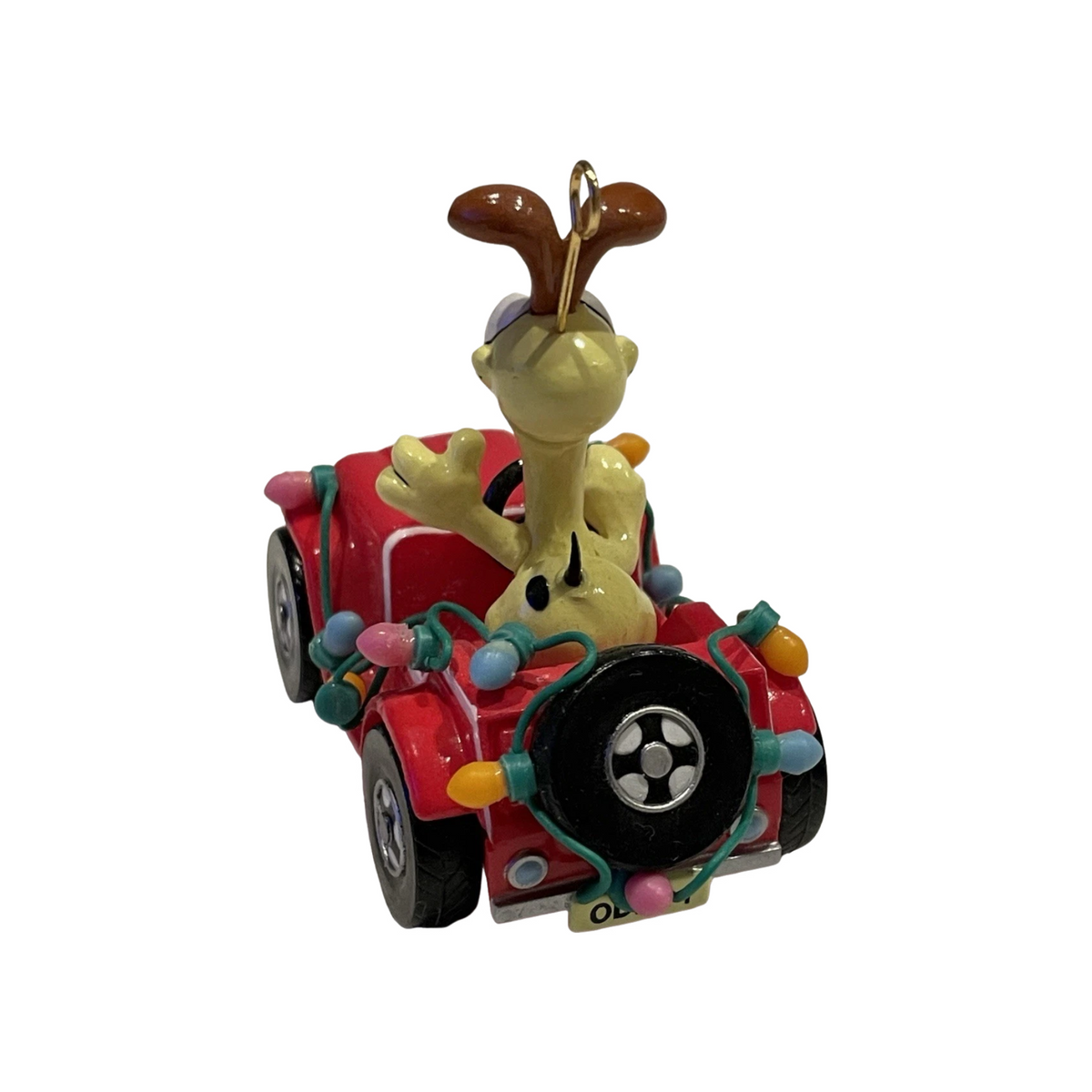1990 4x4 Holiday Fun - Third Issue in the "Here Comes ODIE" Series Enesco Ornament (Garfield) 580783 Image5
