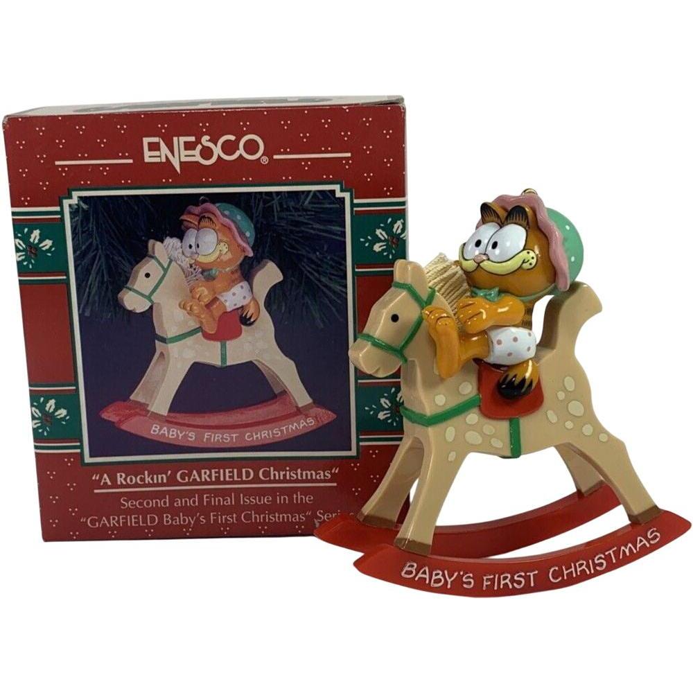 1990 "A Rockin' Garfield Christmas" Enesco Ornament (Garfield) 572527