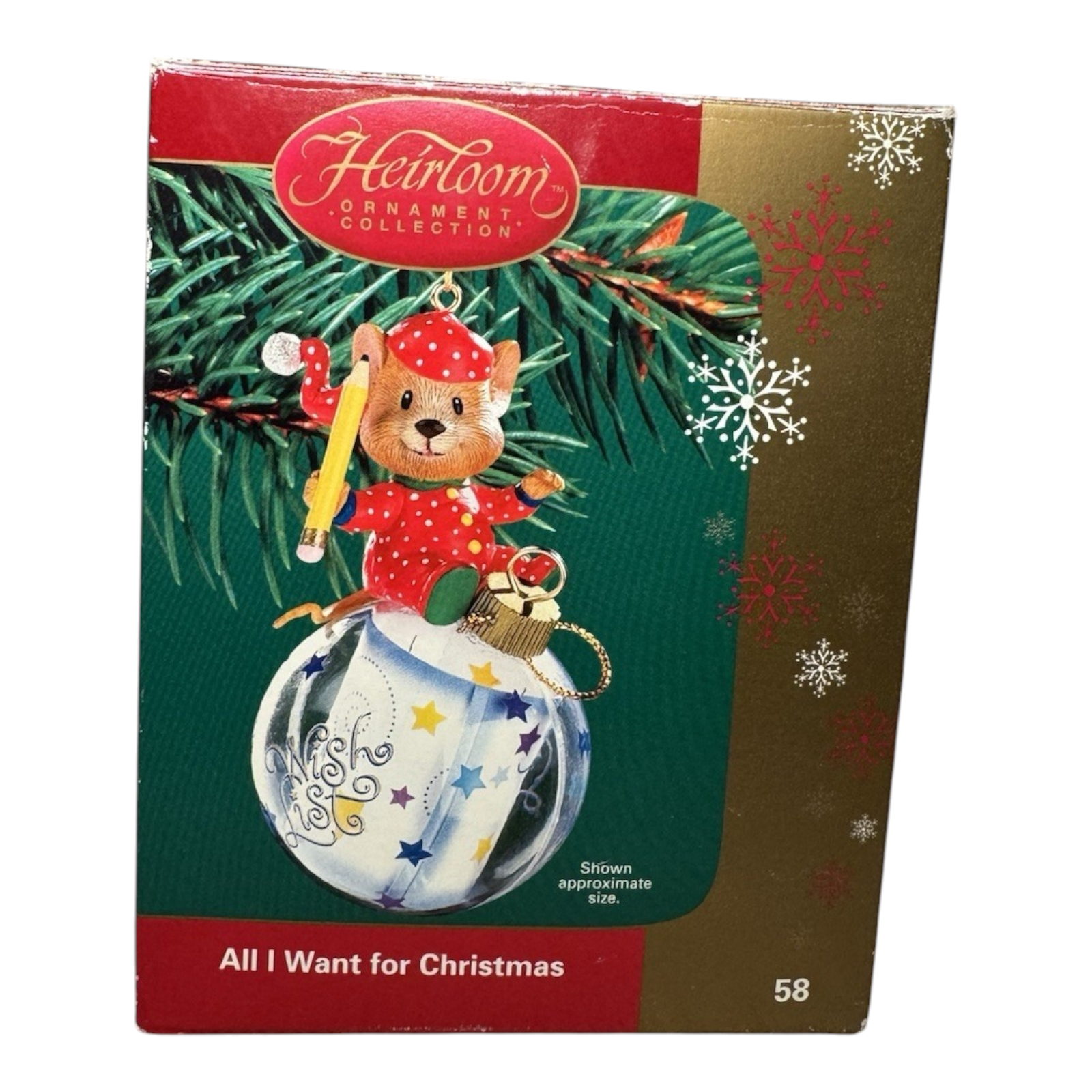 1990 All I Want for Christmas Carlton Cards Ornaments (Animal) CXOR-058L
