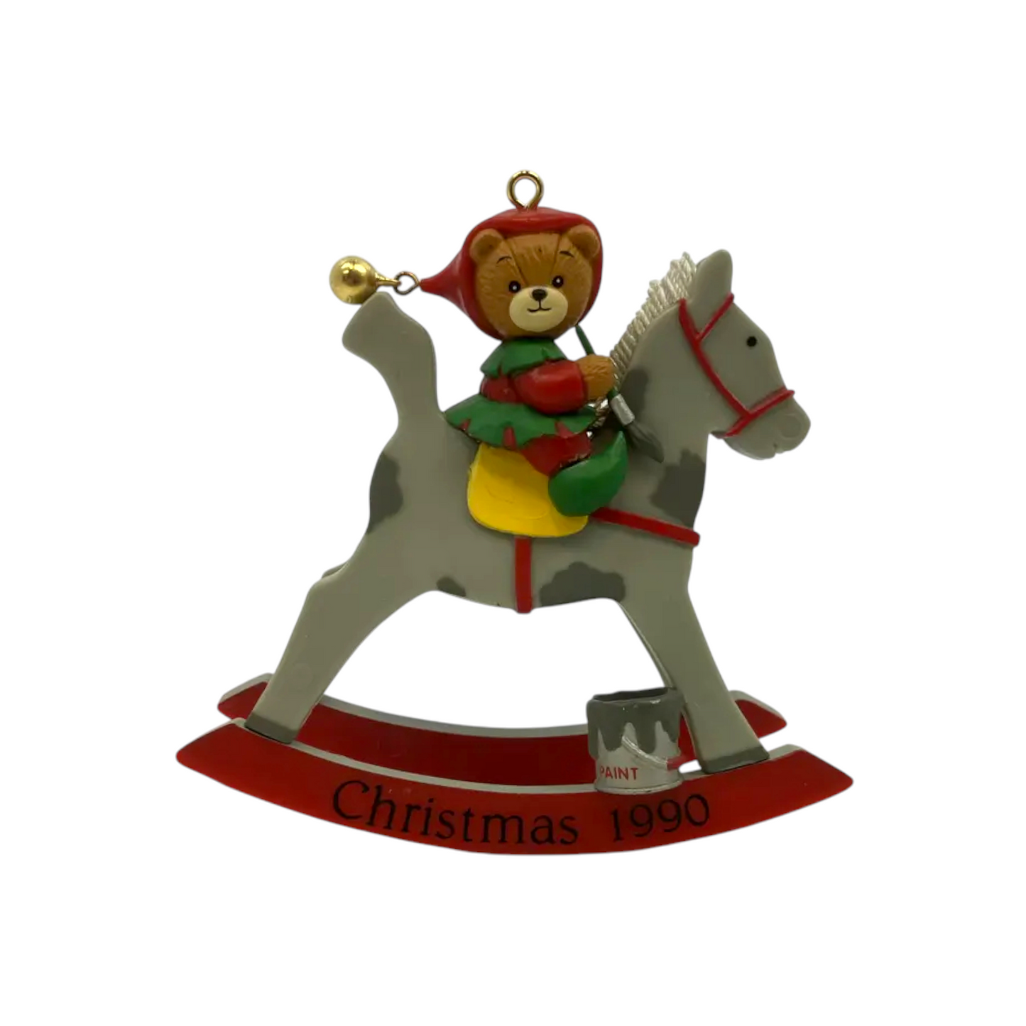 1990 Beary Christmas - First Issue in the Lucy & Me Dated Christmas Series (Rocking Horse)