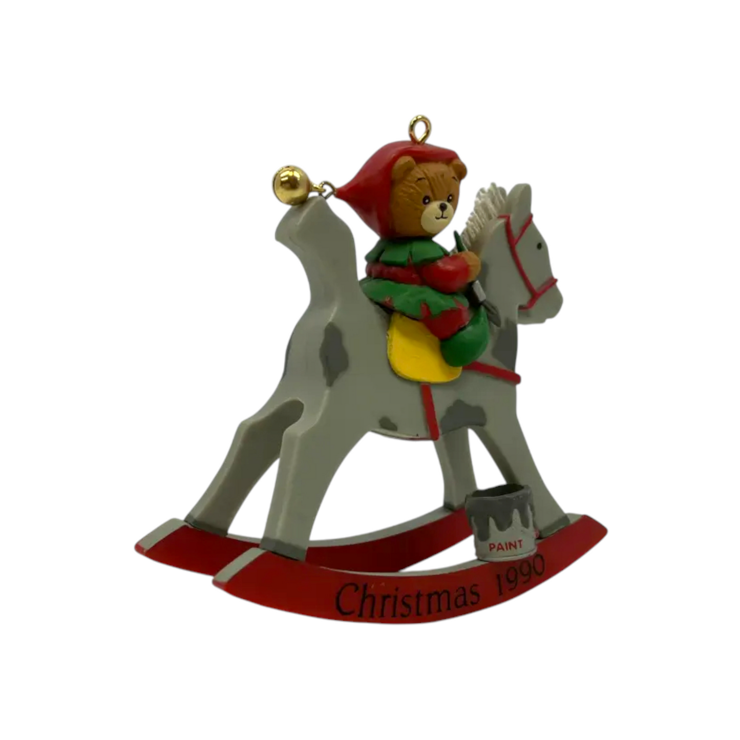 1990 Beary Christmas - First Issue in the Lucy & Me Dated Christmas Series (Rocking Horse)