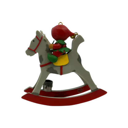 1990 Beary Christmas - First Issue in the Lucy & Me Dated Christmas Series (Rocking Horse)