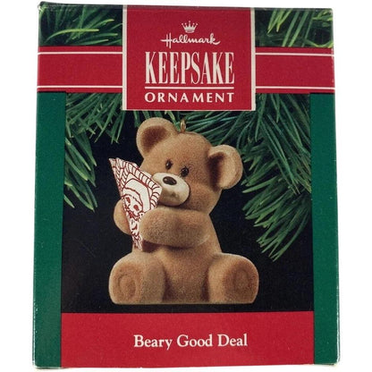 1990 Beary Good Deal Hallmark Ornament (Teddy Bear) QX4733