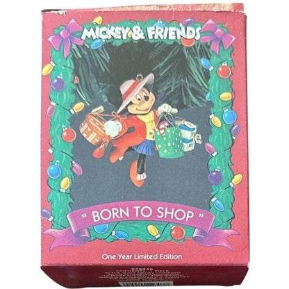 1990 Born to Shop -Disney Enesco Ornament (Mickey Mouse) 572942