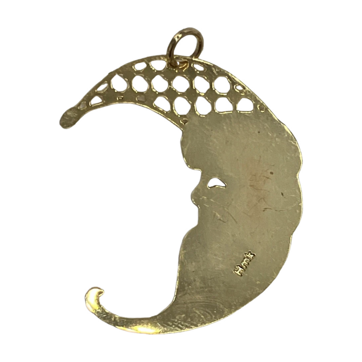 1990 Brass Santa Hallmark Ornament (Moon) QXM5786