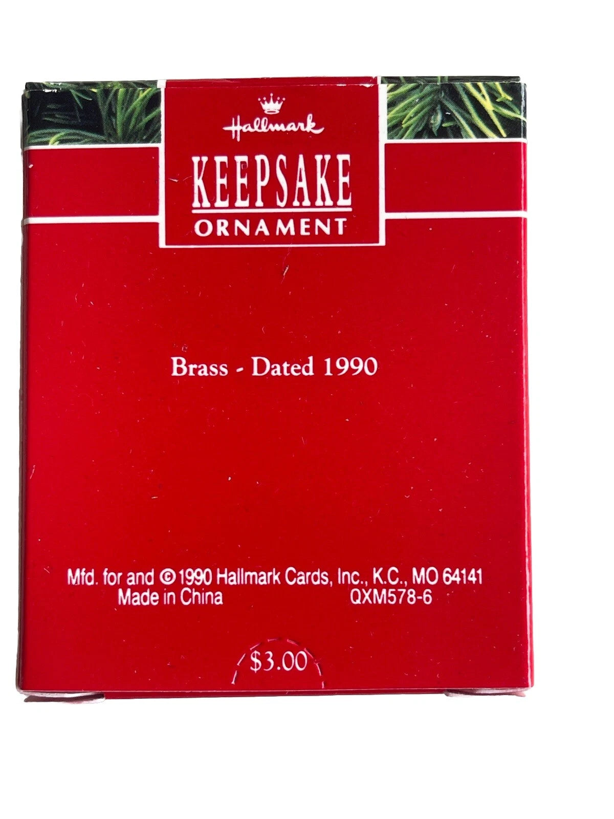 1990 Brass Santa Hallmark Ornament (Moon) QXM5786