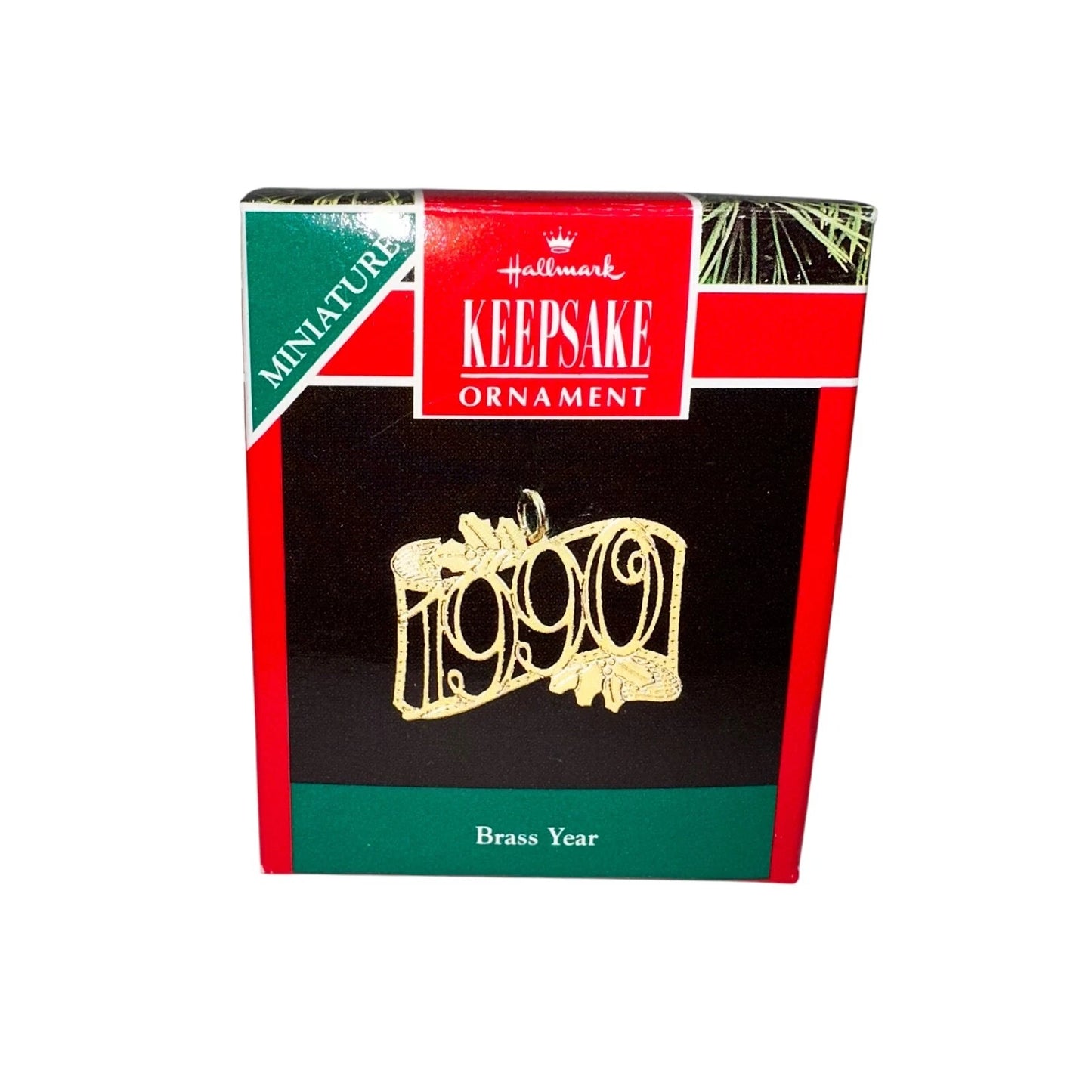 1990 Brass Year Hallmark Ornament (Year) QXM5833