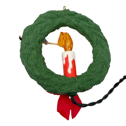 1990 Chris Mouse Wreath Hallmark Ornament (Chris Mouse) QLX7296