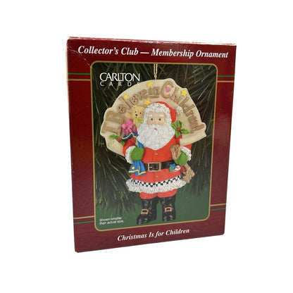 1990 Christmas is for Children Carlton Cards Ornaments (Santa Claus) CXOR-200A