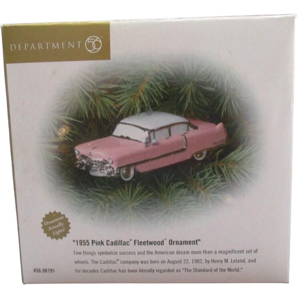 1990 (1955) Pink Cadillac Fleetwood Ornament (Department 56) 56.98791