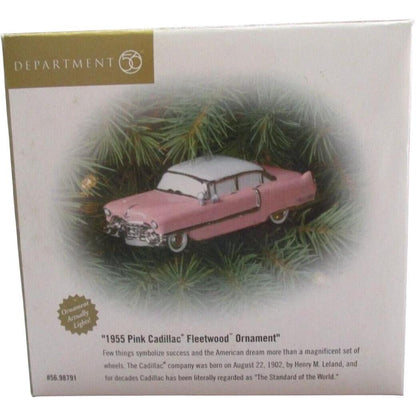 1990 (1955) Pink Cadillac Fleetwood Ornament (Department 56) 56.98791