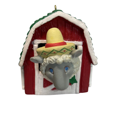 1990 Fleece Navidad Enesco Ornament (Barnyard Buddies) 571903