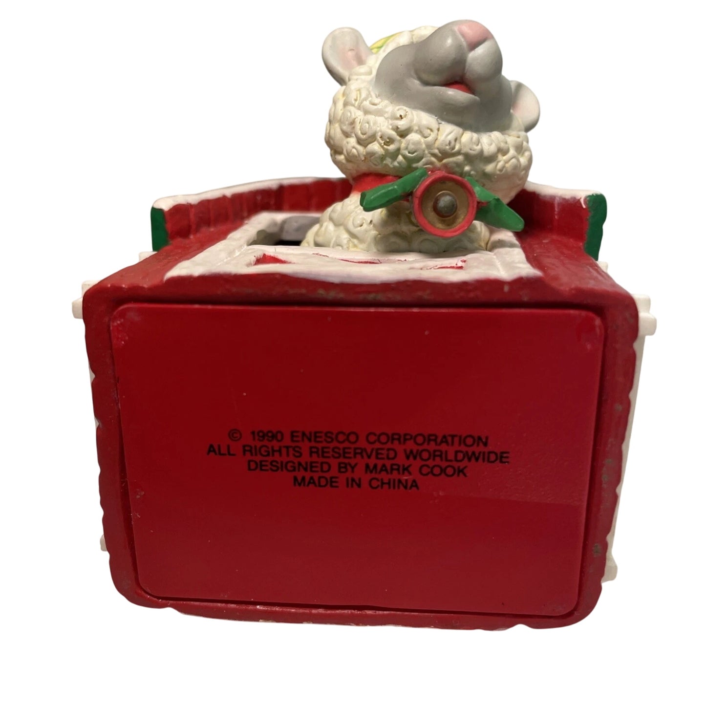 1990 Fleece Navidad Enesco Ornament (Barnyard Buddies) 571903