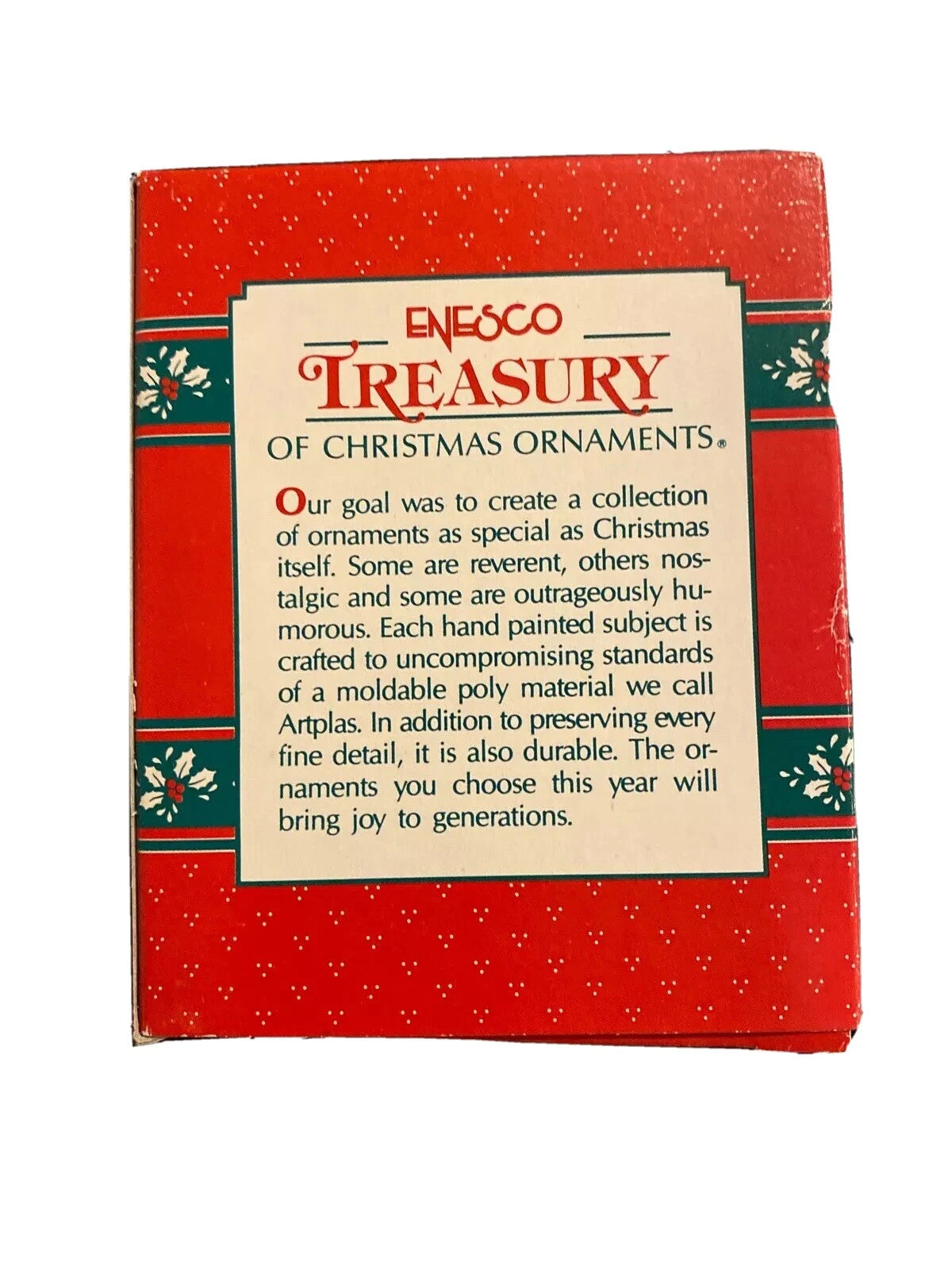 1990 Fleece Navidad Enesco Ornament (Barnyard Buddies) 571903