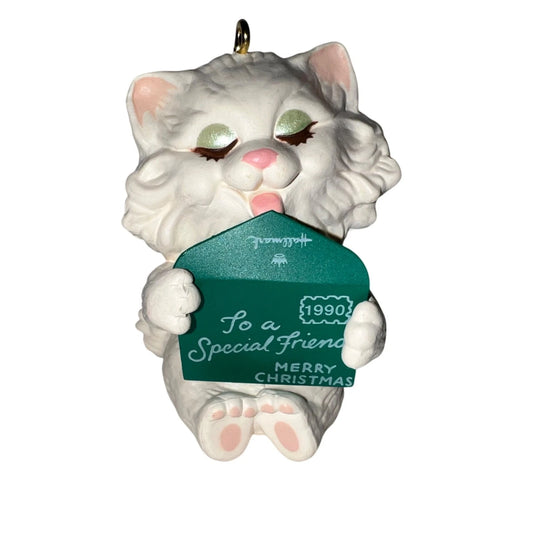 1990 Friendship Kitten Hallmark Ornament (Special Friend) QX4143