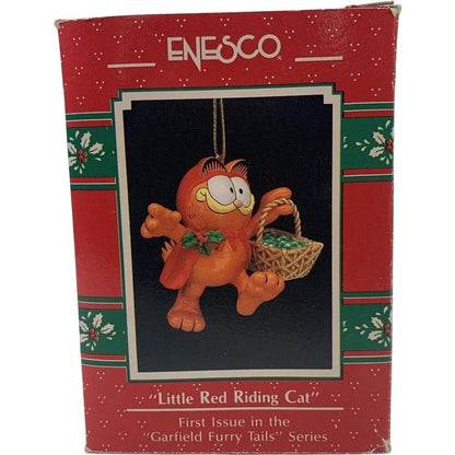1990 "Little Red Riding Cat" Enesco Ornament (Garfield) 572632