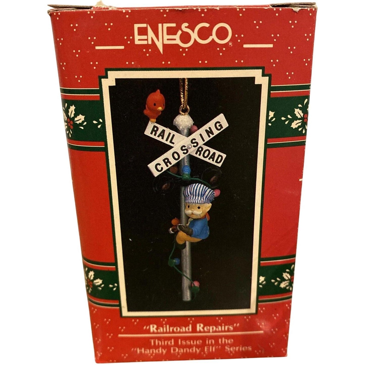 1990 Railroad Repairs - Third Issue in the Handy Dandy Elf Series Enesco Ornament (Elf) 573930