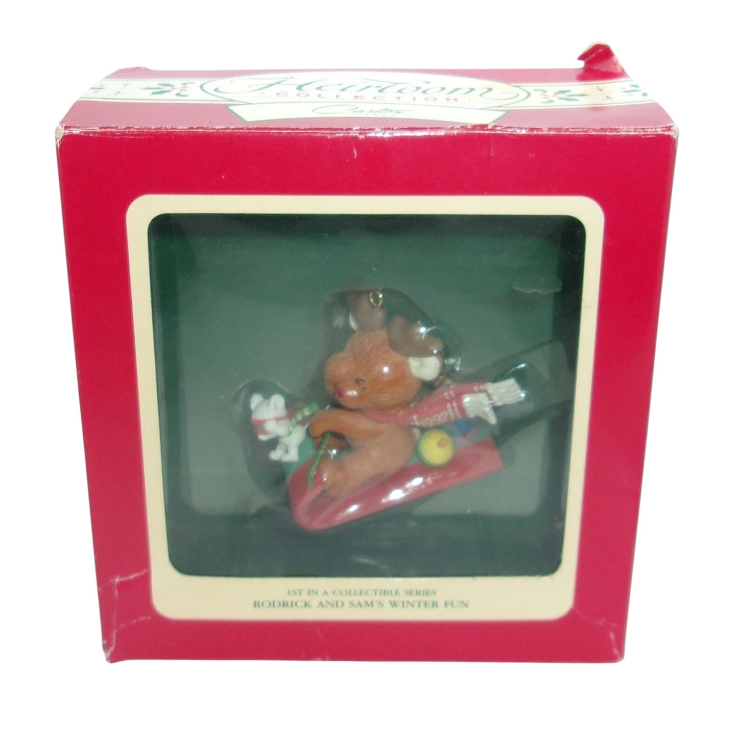 1990 Rodrick and Sam's Winter Fun Carlton Cards Ornaments (Reindeer) 126008-1