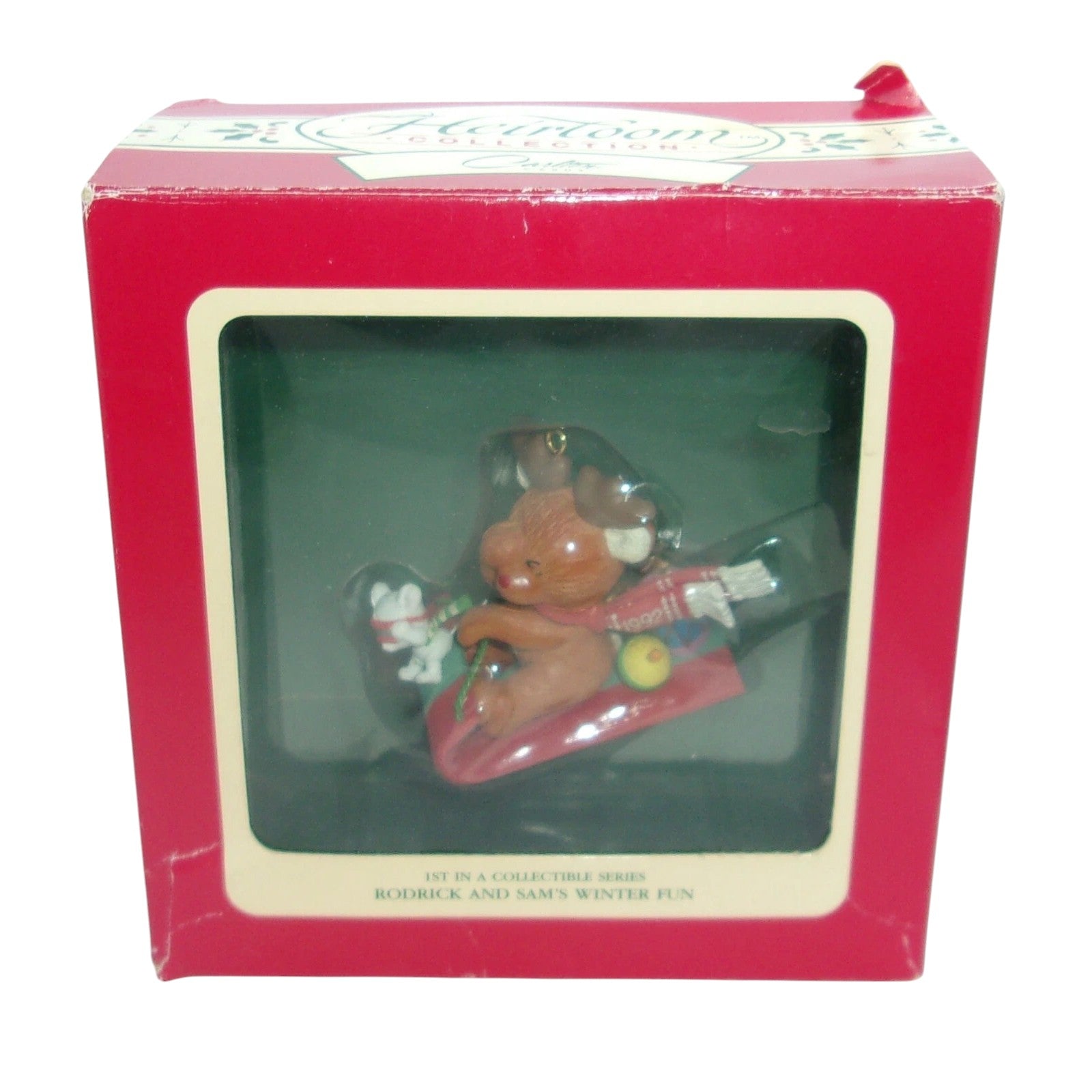 1990 Rodrick and Sam's Winter Fun Carlton Cards Ornaments (Reindeer) 126008-1