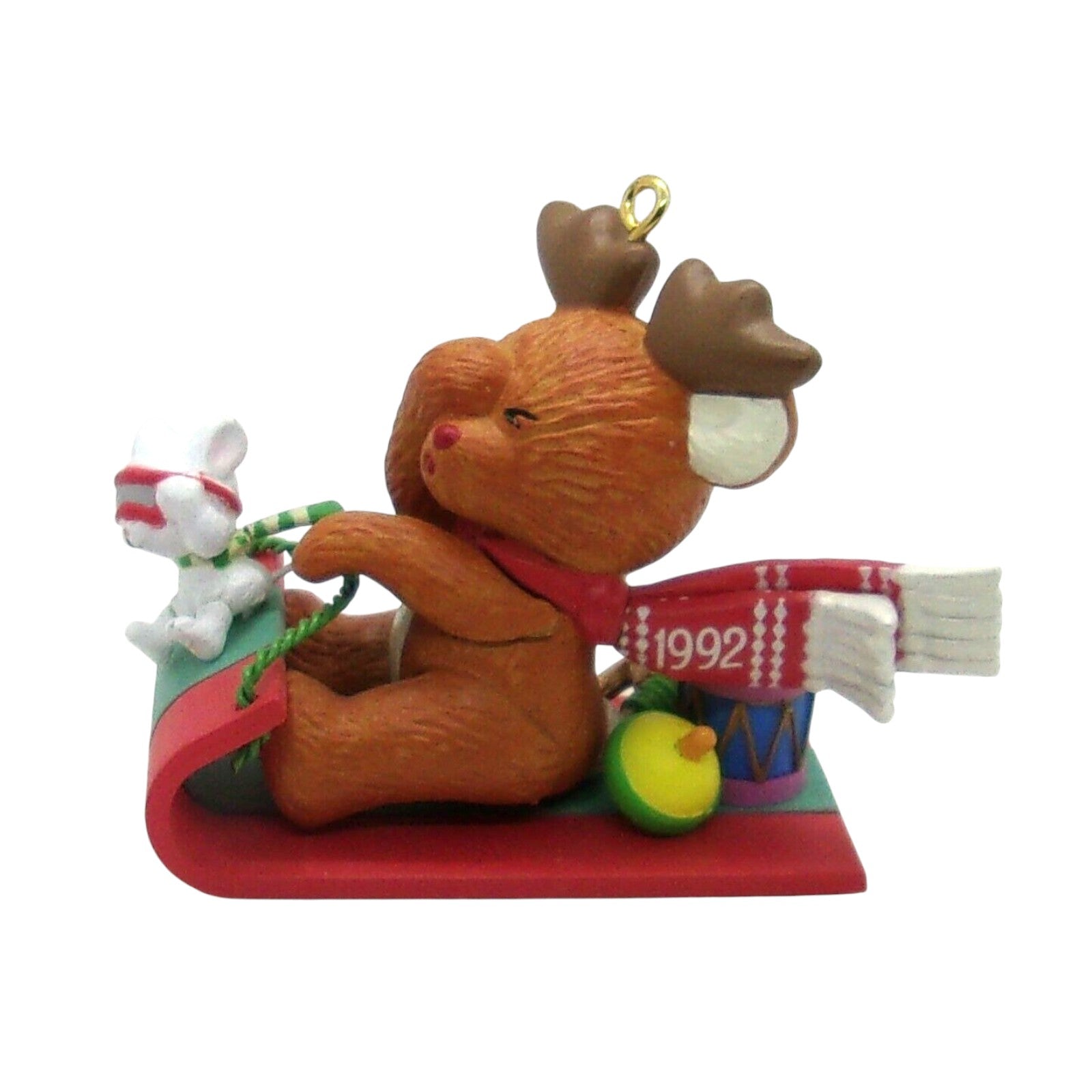 1990 Rodrick and Sam's Winter Fun Carlton Cards Ornaments (Reindeer) 126008-1