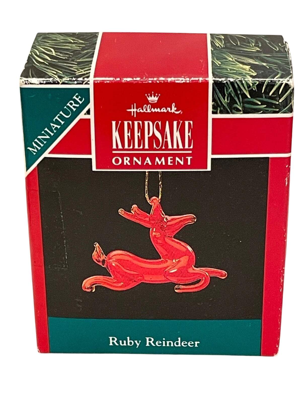 1990 Ruby Reindeer Hallmark Ornament (Reindeer) QXM5816