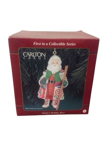 1990 Santa's Holiday Best Carlton Cards Ornaments (Santa Claus) CXOR-107C