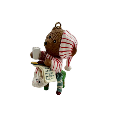1990 Santa's Roommate Carlton Cards Ornaments (Teddy Bear) 102361-6