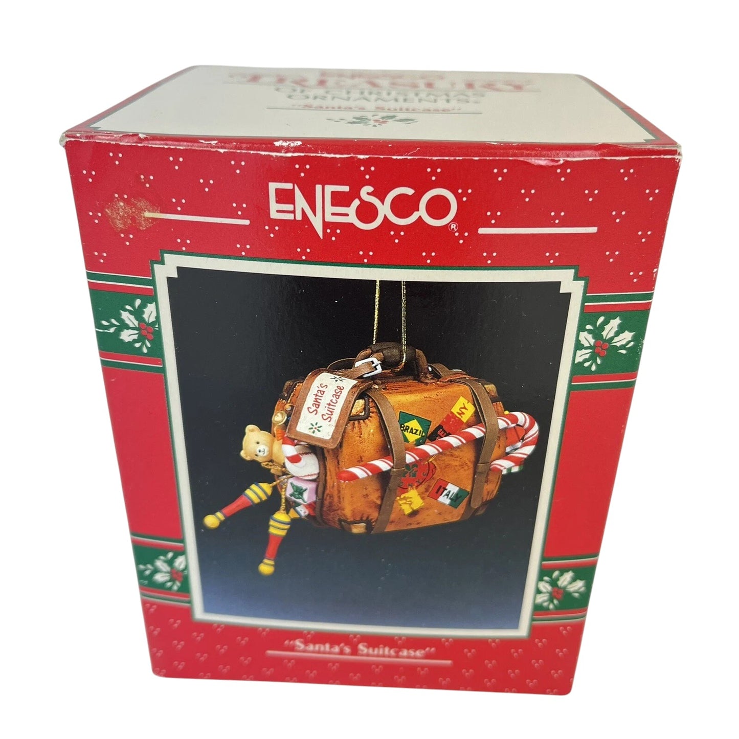 1990 Santa's Suitcase Enesco Ornament (Treasury of Christmas) 566160