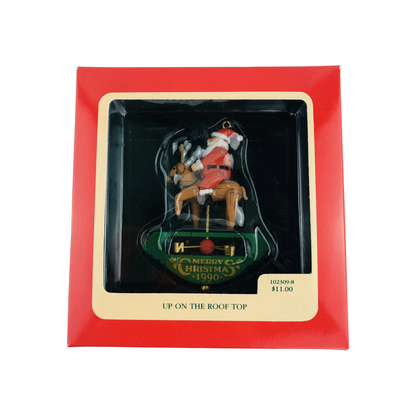 1990 UP on the Roof Top Carlton Cards Ornaments (Santa Claus) 102309-8