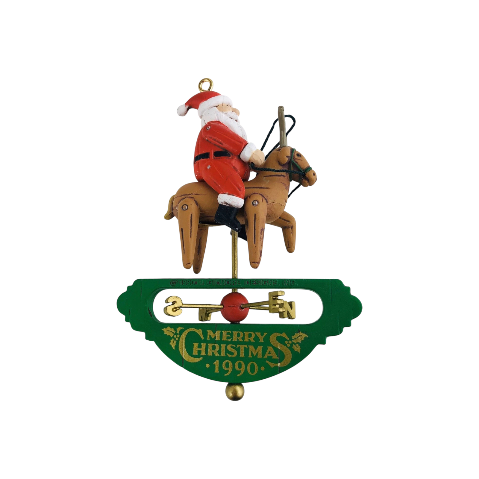 1990 UP on the Roof Top Carlton Cards Ornaments (Santa Claus) 102309-8