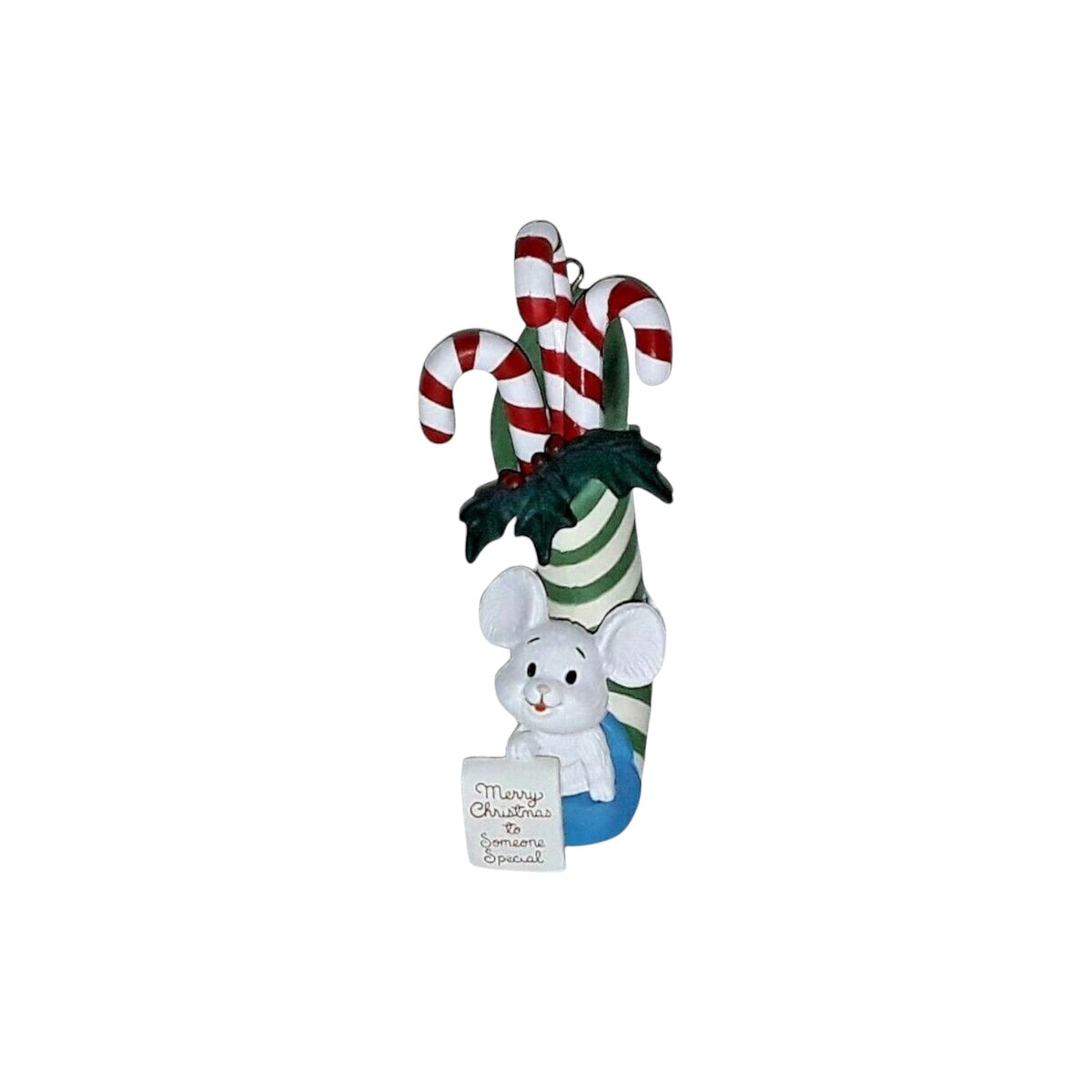1990 A Little Bit of Christmas (Mouse) Carlton Cards Heirloom Ornament 102340-3 Image1