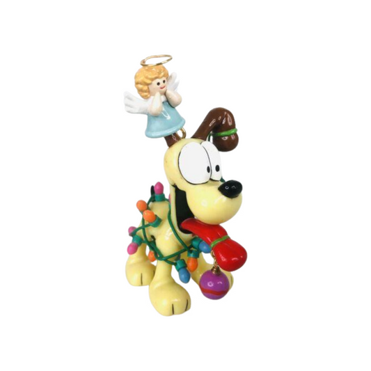 1990 All Decked Out - Here Comes ODIE Enesco Ornament (Garfield) 572659 Image1