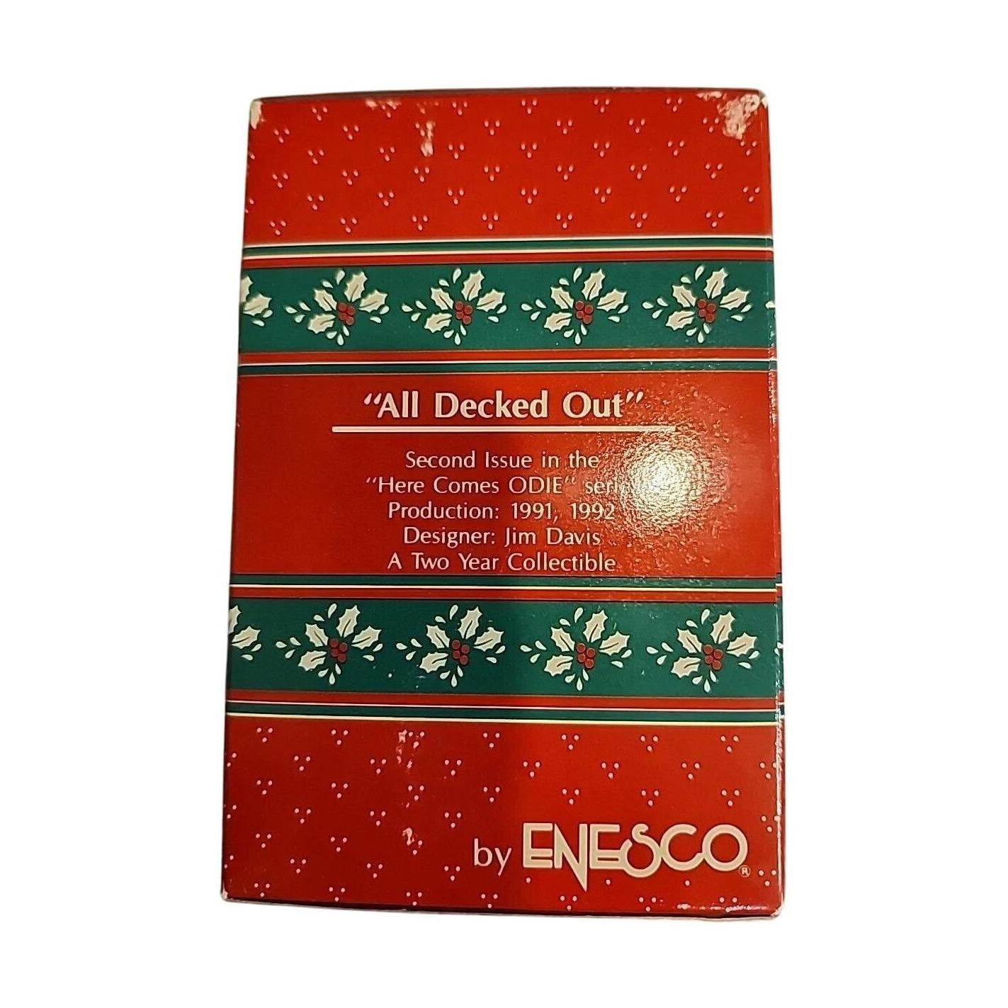 1990 All Decked Out - Here Comes ODIE Enesco Ornament (Garfield) 572659 Image7