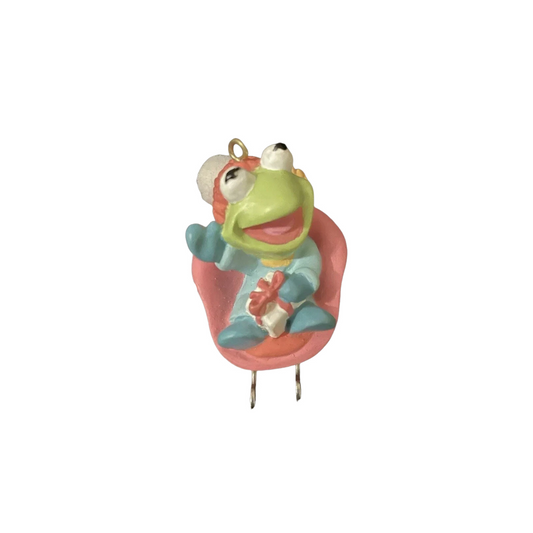 1990 Baby Kermit's Sleighride Carlton Cards Ornaments (Baby Boy's First Christmas) 125968-7 Image1