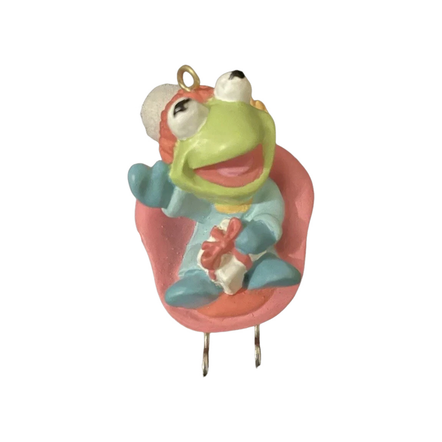 1990 Baby Kermit's Sleighride Carlton Cards Ornaments (Baby Boy's First Christmas) 125968-7 Image3