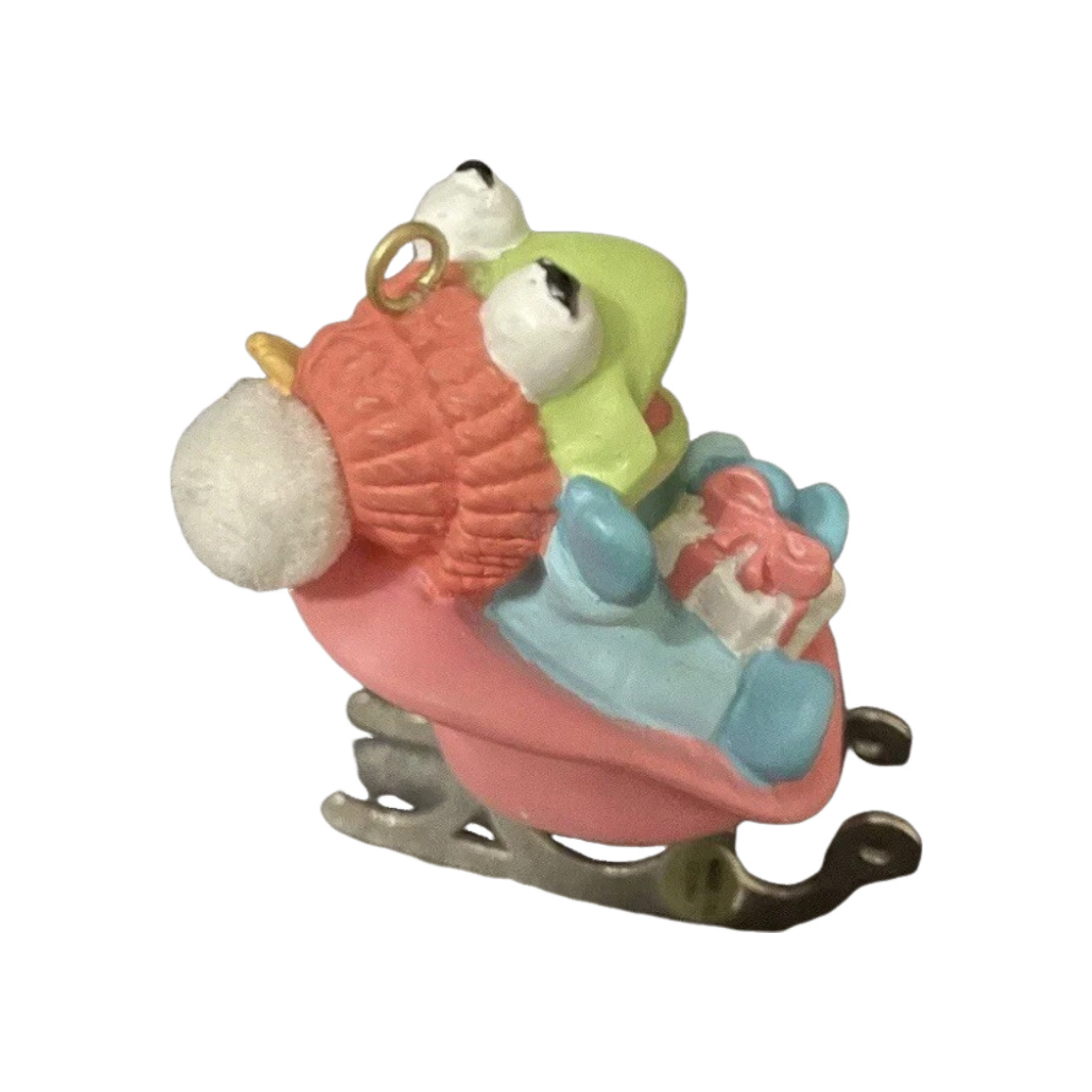 1990 Baby Kermit's Sleighride Carlton Cards Ornaments (Baby Boy's First Christmas) 125968-7 Image5