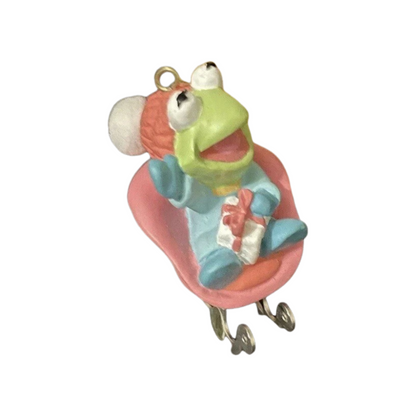 1990 Baby Kermit's Sleighride Carlton Cards Ornaments (Baby Boy's First Christmas) 125968-7 Image6