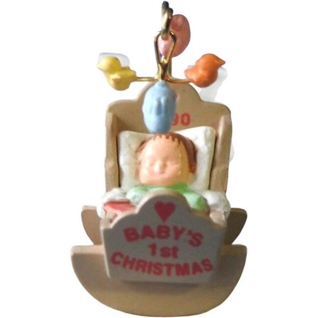 1990 Baby's First Christmas Hallmark Ornament (Baby's First Christmas) QXM5703