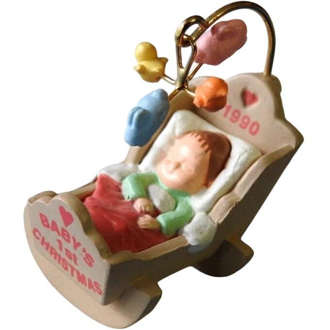 1990 Baby's First Christmas Hallmark Ornament (Baby's First Christmas) QXM5703
