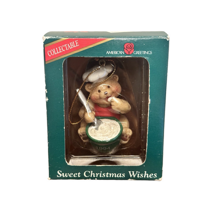 1990 Chef's Delight Carlton Cards Ornaments (Teddy Bear) 126096-0 Image2