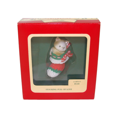 1990 Christmas Catnap Carlton Cards Ornaments (Kitten) CXOR-158Y Image2