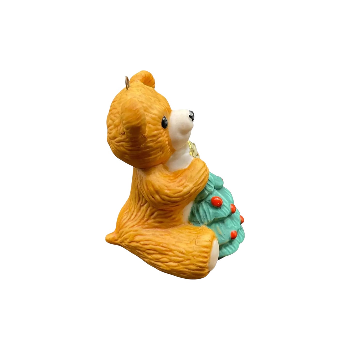 1990 Cinnamon Bear with Christmas Tree (Porcelain Bear)