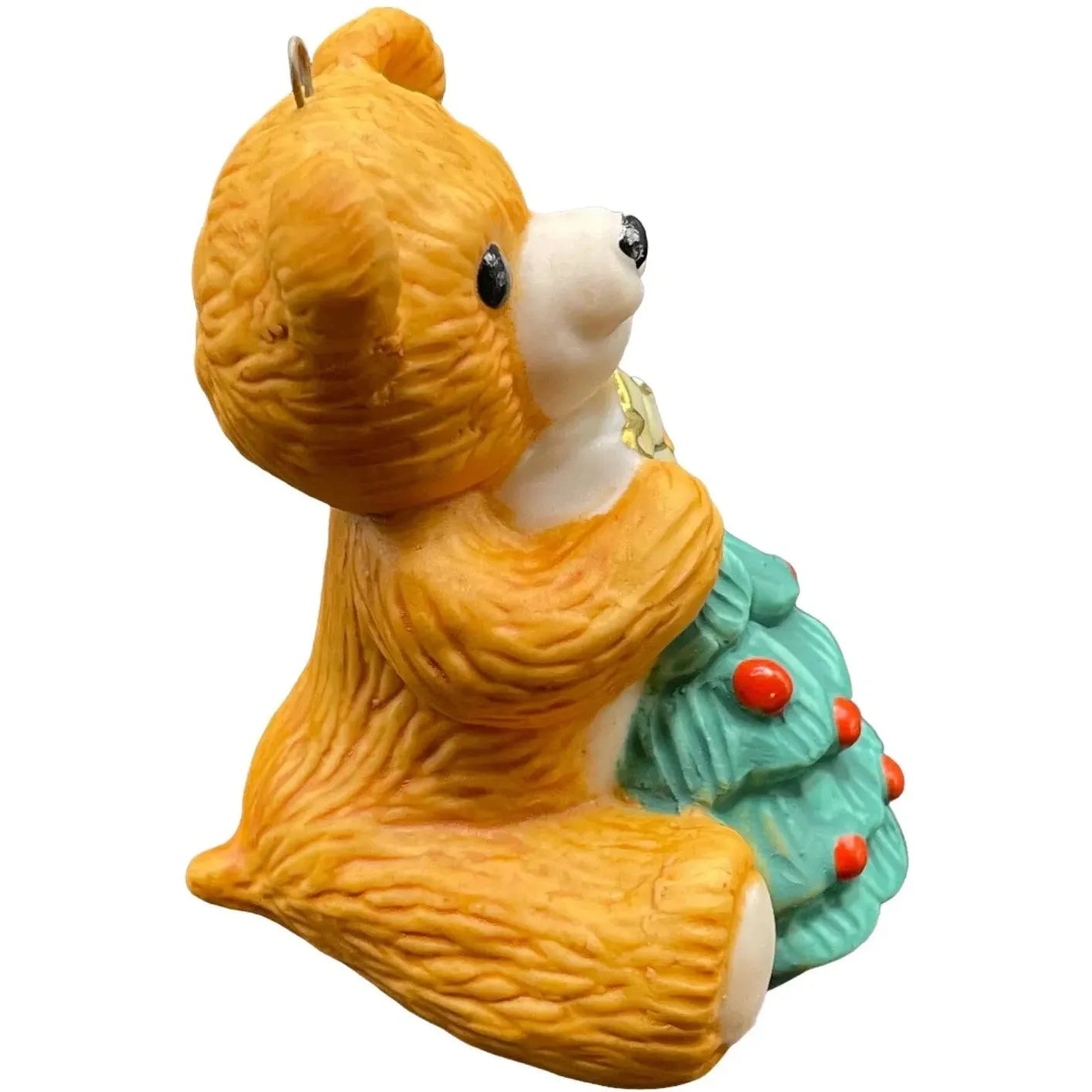 1990 Cinnamon Bear with Christmas Tree (Porcelain Bear)