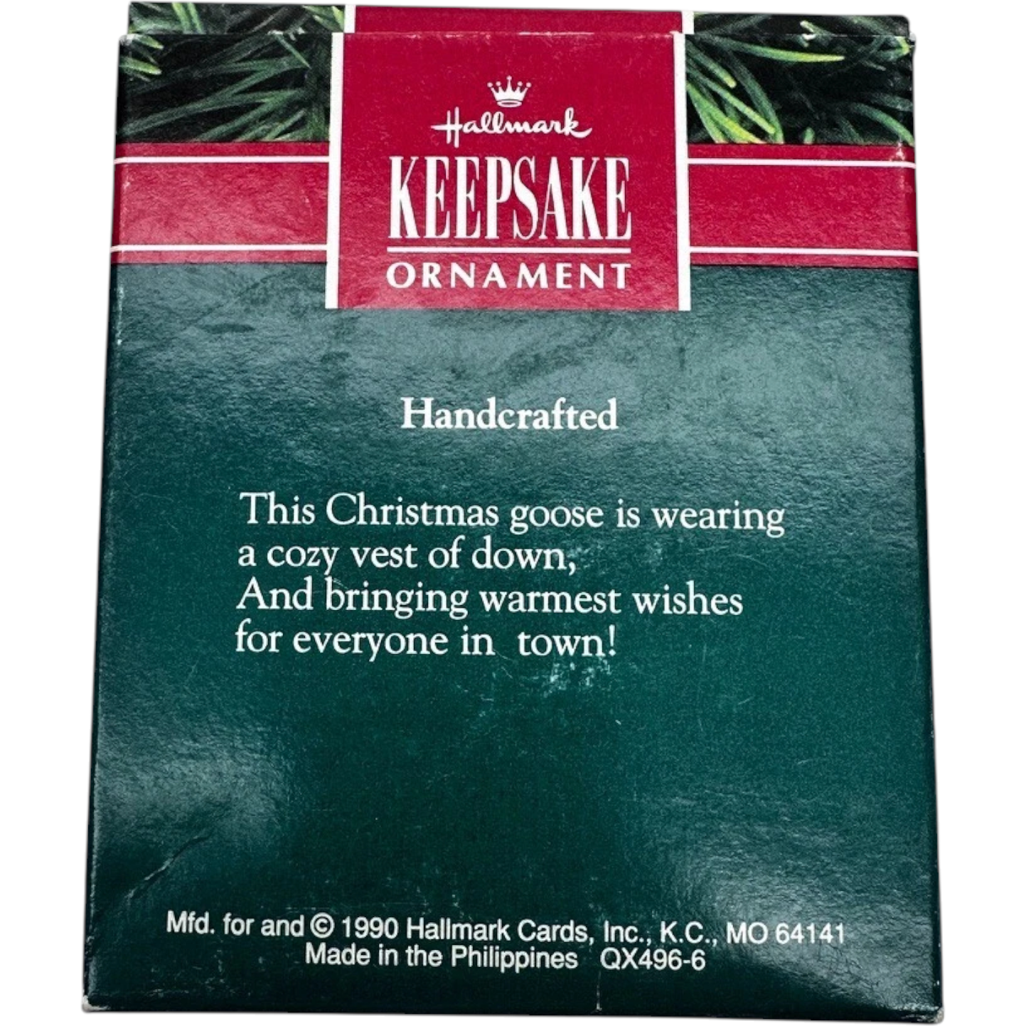 1990 Cozy Goose Hallmark Ornament (Animal) QX4966