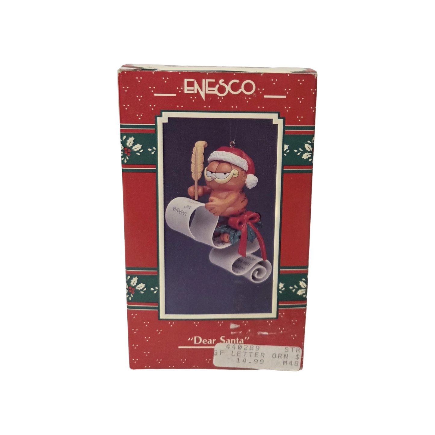 1990 "Dear Santa" Enesco Ornament (Garfield) 572608 Image2