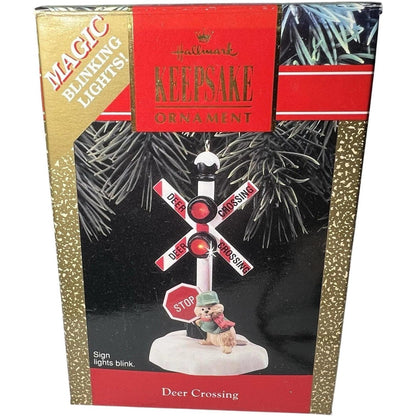 1990 Deer Crossing Hallmark Ornament (Animal) QLX7213