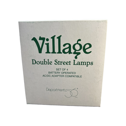 1990 Double Street Lamps Set of 4” #56.59960 Department 56 59960 Image2