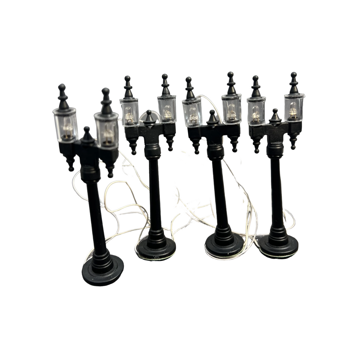 1990 Double Street Lamps Set of 4” #56.59960 Department 56 59960 Image3