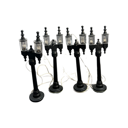 1990 Double Street Lamps Set of 4” #56.59960 Department 56 59960 Image3